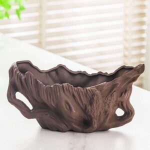 Tizuqe cement faux wood planter